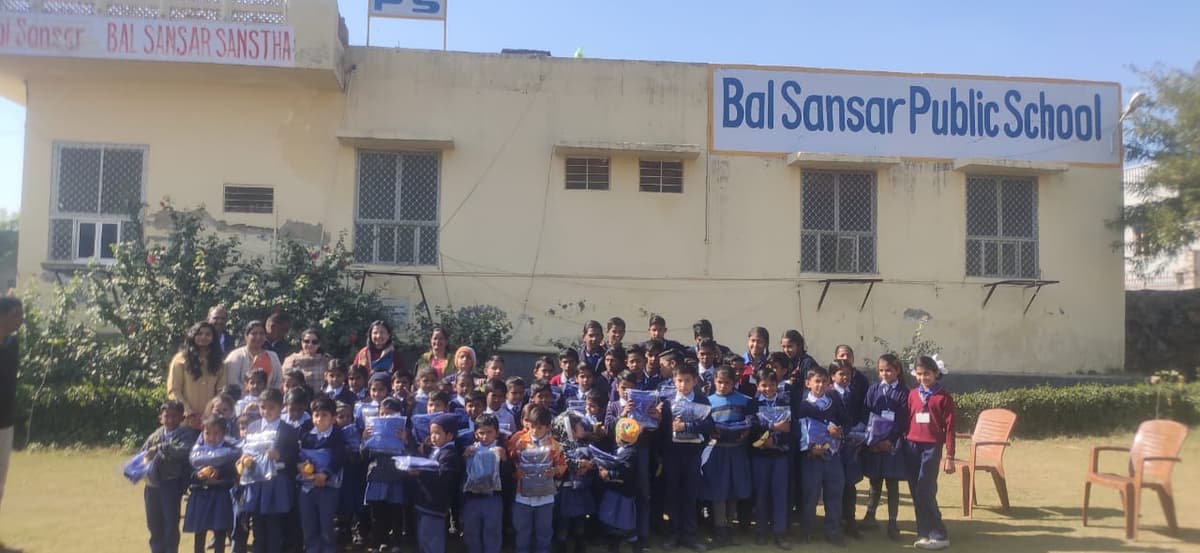 Bal Sansar Public School in Hathikhera village, Ajmer district